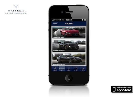 Maserati Pasion App für das iPhone