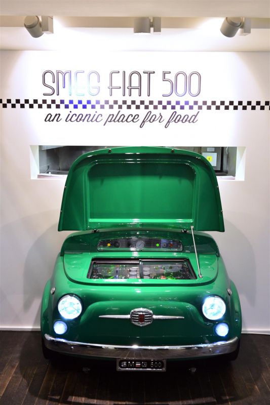 Fiat500 Kühlschrank mit SMEG
