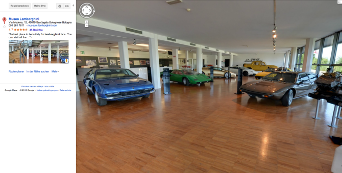 Lamborghini Museum - Google Maps - Fanaticar