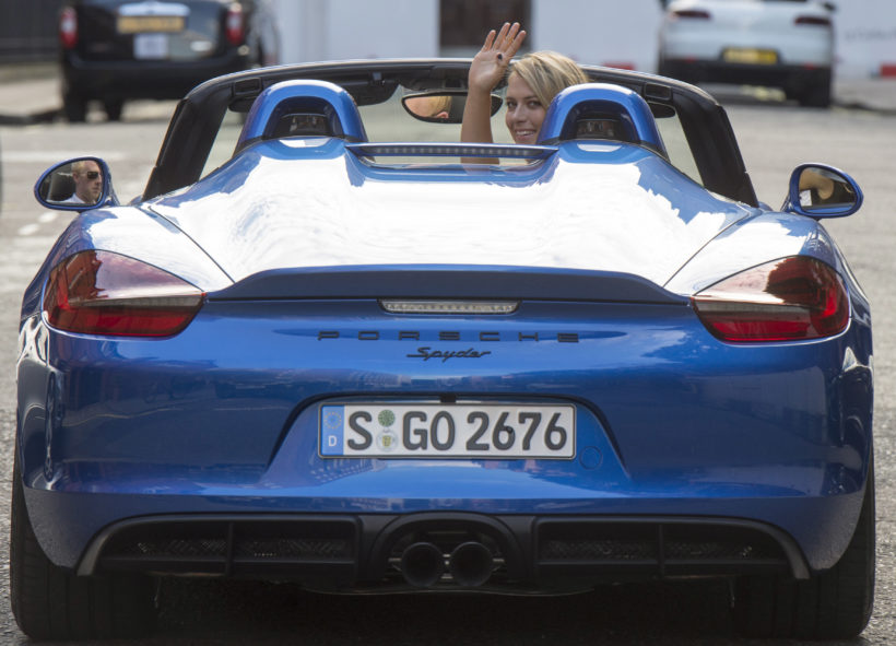 Maria Sharapova drives a Porsche