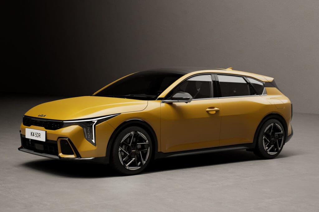 Kia K4 2026 Frontansicht in Sparkling Yellow