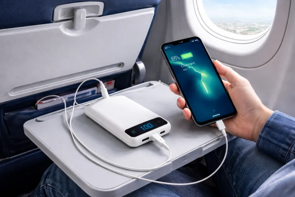 Powerbank im Flugzeug